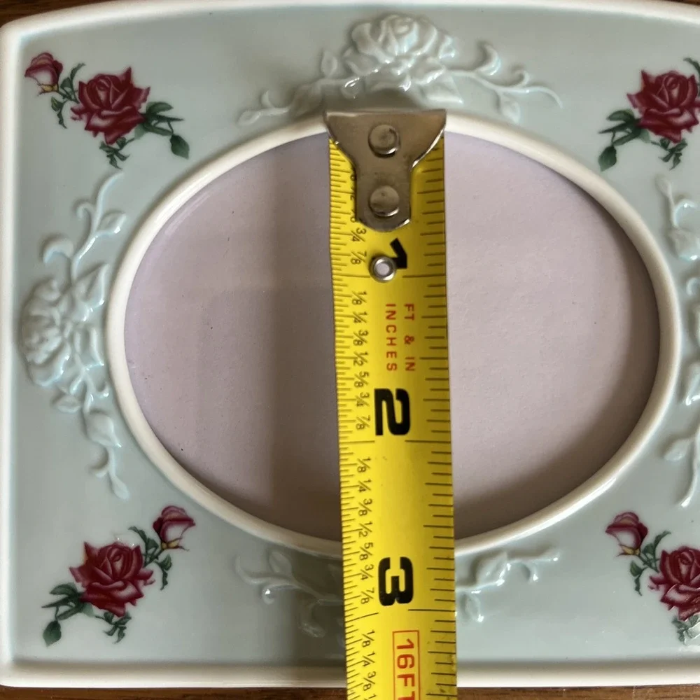 Avon Picture Frames Set Of 2 Porcelain Floral Cottagecore Shabby Chic NEW